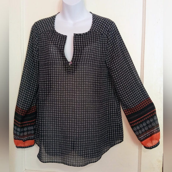 Sanctuary Tops - Sanctuary Black and Orange Blouse